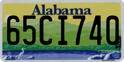 AL license plate 65CI740