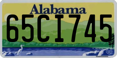 AL license plate 65CI745