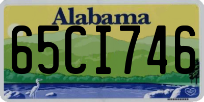 AL license plate 65CI746