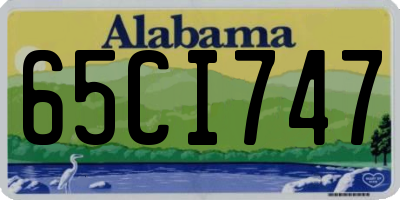 AL license plate 65CI747