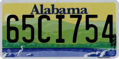 AL license plate 65CI754