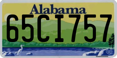 AL license plate 65CI757