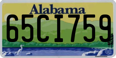 AL license plate 65CI759