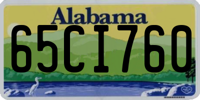 AL license plate 65CI760