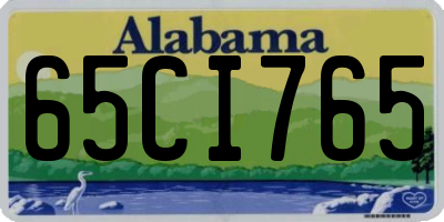 AL license plate 65CI765