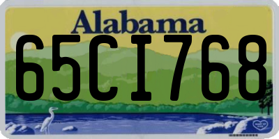 AL license plate 65CI768
