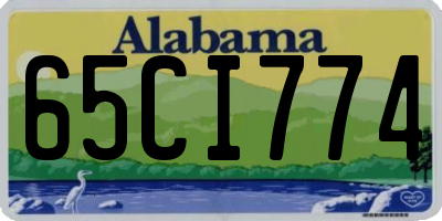 AL license plate 65CI774