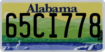 AL license plate 65CI778