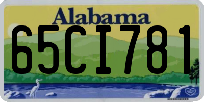 AL license plate 65CI781
