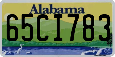 AL license plate 65CI783