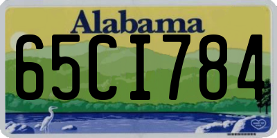 AL license plate 65CI784