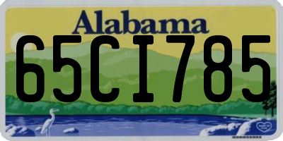 AL license plate 65CI785