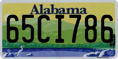 AL license plate 65CI786