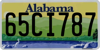 AL license plate 65CI787