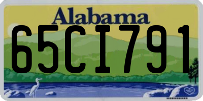 AL license plate 65CI791