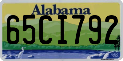 AL license plate 65CI792