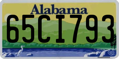 AL license plate 65CI793