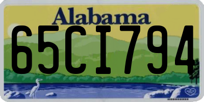 AL license plate 65CI794