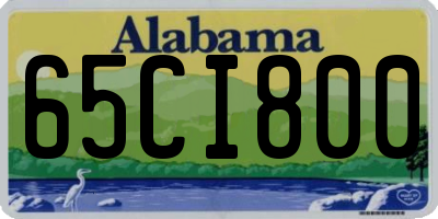 AL license plate 65CI800