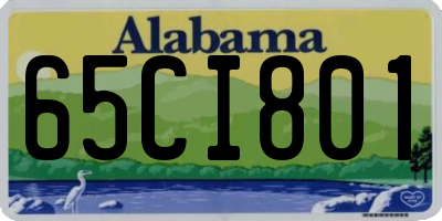 AL license plate 65CI801