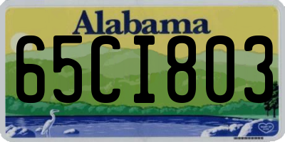 AL license plate 65CI803
