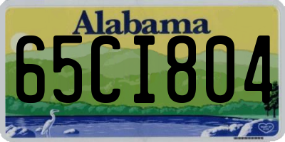 AL license plate 65CI804