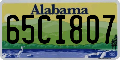 AL license plate 65CI807