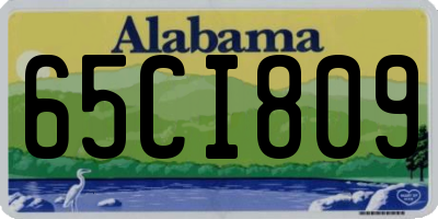 AL license plate 65CI809