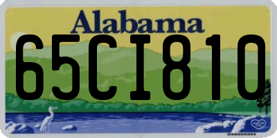 AL license plate 65CI810