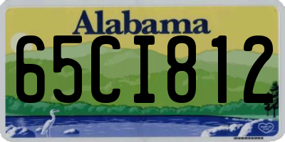 AL license plate 65CI812