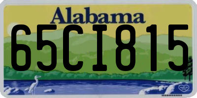 AL license plate 65CI815