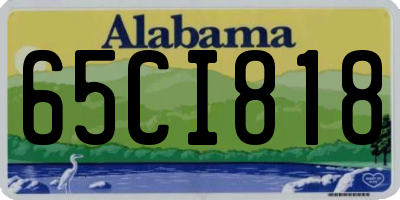 AL license plate 65CI818