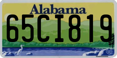 AL license plate 65CI819