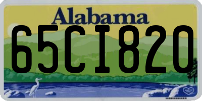 AL license plate 65CI820