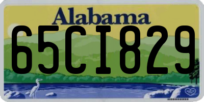 AL license plate 65CI829