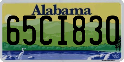 AL license plate 65CI830