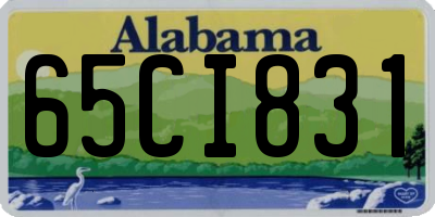 AL license plate 65CI831