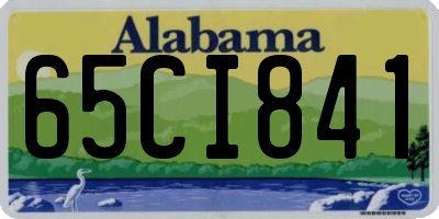 AL license plate 65CI841