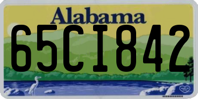AL license plate 65CI842