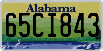 AL license plate 65CI843
