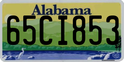 AL license plate 65CI853