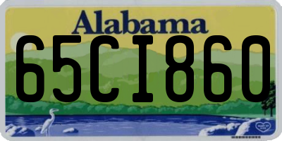 AL license plate 65CI860