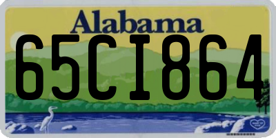 AL license plate 65CI864