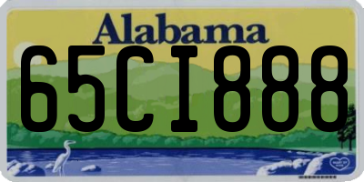 AL license plate 65CI888