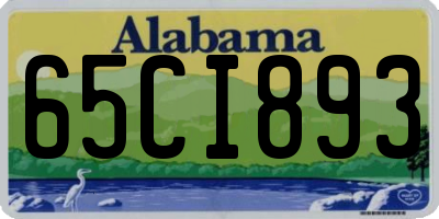 AL license plate 65CI893