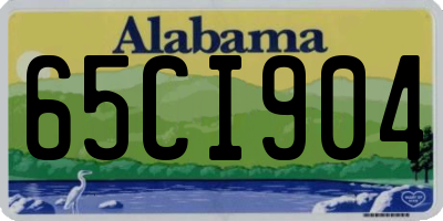 AL license plate 65CI904
