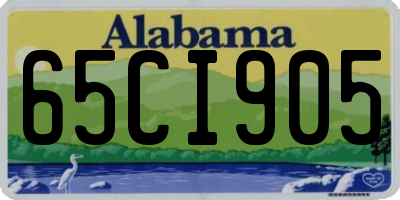 AL license plate 65CI905