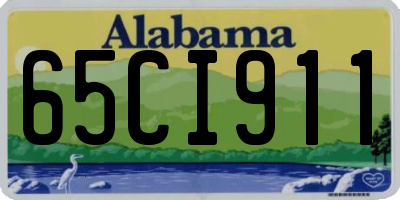 AL license plate 65CI911