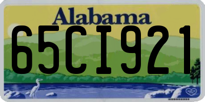 AL license plate 65CI921