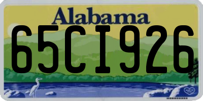 AL license plate 65CI926